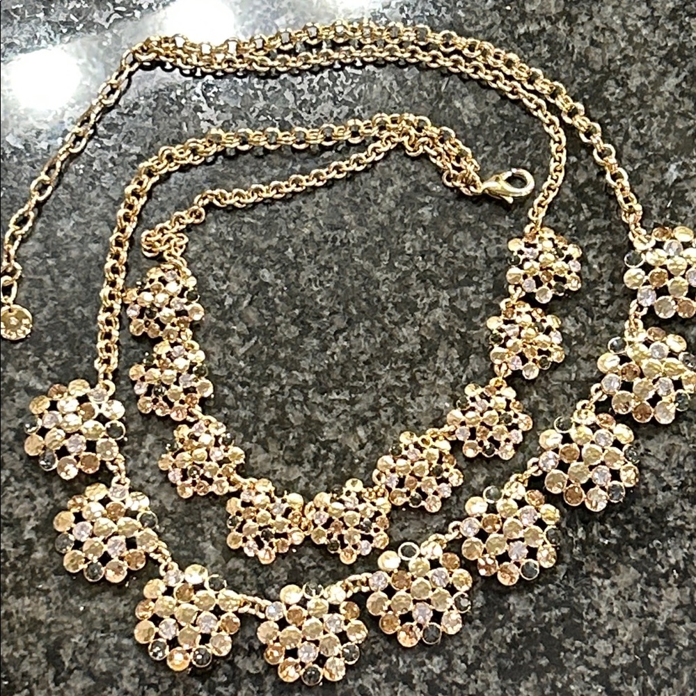 Talbots Gold Double Strand Statement Necklace - image 7